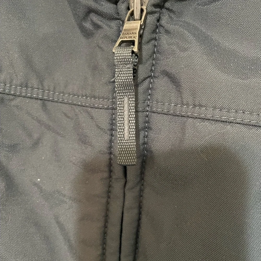 Vintage Banana Republic Full Zip Fleece Lined Gray Jacket side Vents Men’s M
